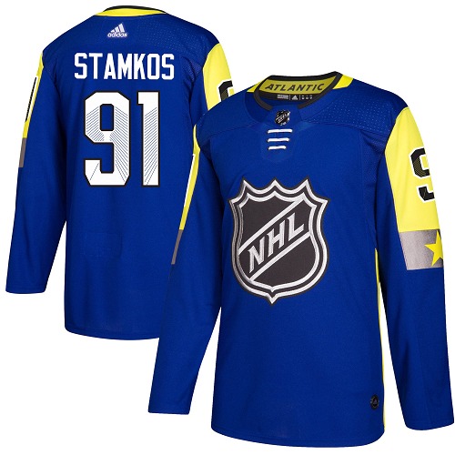 NHL Tampa Bay Lightning Trikot #91 Steven Stamkos Authentic Königsblau 2018 All-Star Atlantic Division